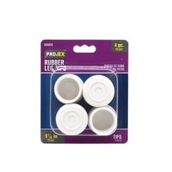 Projex Rubber Leg Tip Off-White Round 1-1/8 in. W 4 pk