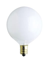 Westinghouse 25 W G16.5 Globe Incandescent Bulb E12 (Candelabra) White 2 pk