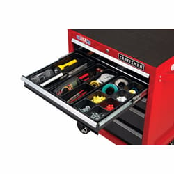 Shop CRAFTSMAN 25-in Plastic Lockable Tool Box & 14-Compartment