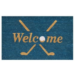 Home & More 2  W X 3  L Multi-color Golf Welcome Coir Door Mat
