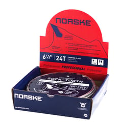 Norske 6-1/2 in. D X 5/8 in. Sock-Tooth Carbide Tipped Circular Saw Blade 24 teeth 12 pk