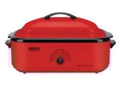 Nesco Chrome Red Porcelain 18 qt Electric Roaster 12 in. H X 15 in. W X 23.5 in. L