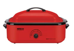 Nesco Chrome Red Porcelain 18 qt Electric Roaster 12 in. H X 15 in. W X 23.5 in. L