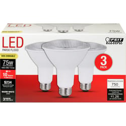 Feit LED PAR30 E26 (Medium) LED Bulb Warm White 75 Watt Equivalence 3 pk