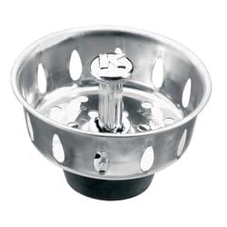 Plumb Pak 3-1/2 in. D Chrome Silver Stainless Steel Replacement Strainer Basket