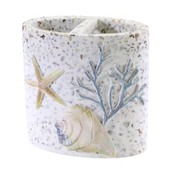 Avanti Linens Coastal Terrazzo Multicolored Plastic Toothbrush Holder