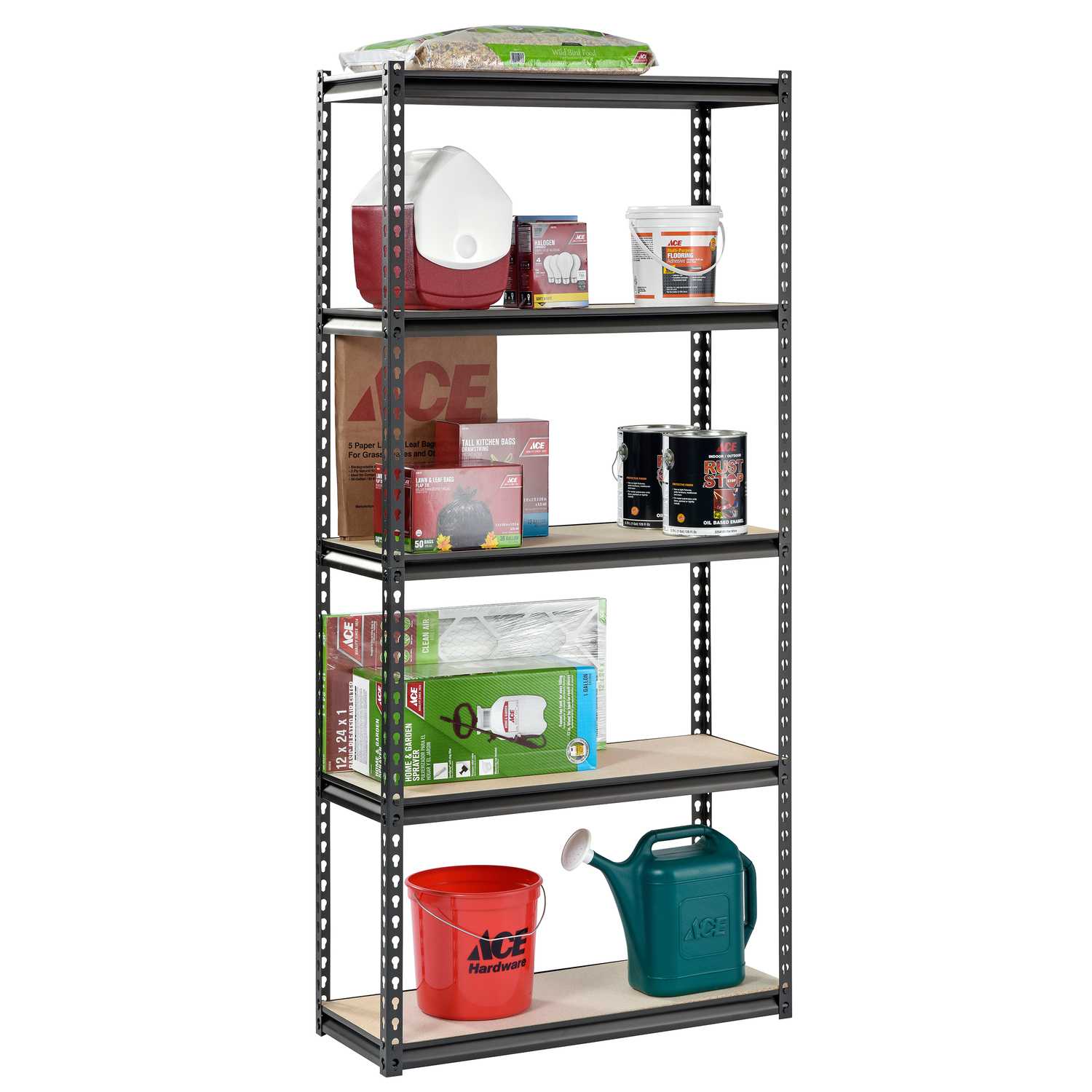 Buy 5 Tier Metal Storage Rack Foldable Shelf Kitchen Organizer Bedroom  Shelves Rolling Cart Online - Shop Home & Garden on Carrefour UAE