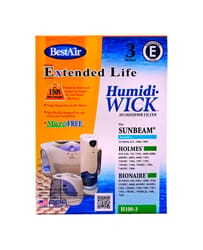 BestAir Humidifier Wick 3 pk For Fits for Bionaire BCM645, 646, 646C, 4600, 5520, 5520RC, 6000, 601