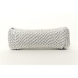 Ace 1/4 in. D X 100 in. L Gray/White Diamond Braided Polyester Rope