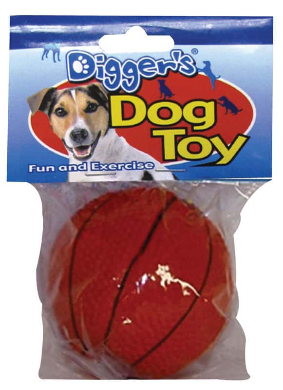 Diggers Orange Basketball Latex Dog Toy Medium Ace Hardware