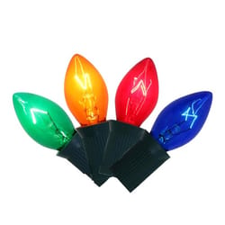 Celebrations Incandescent C7 Multicolored/Clear 4 ct Replacement Christmas Light Bulbs 0.08 ft.