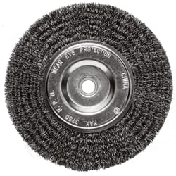 Century Drill & Tool 6 in. Crimped Wire Wheel Brush Steel 3750 rpm 2 pc