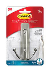 3M Command Large Plastic Double Hook 4.03 in. L 1 pk