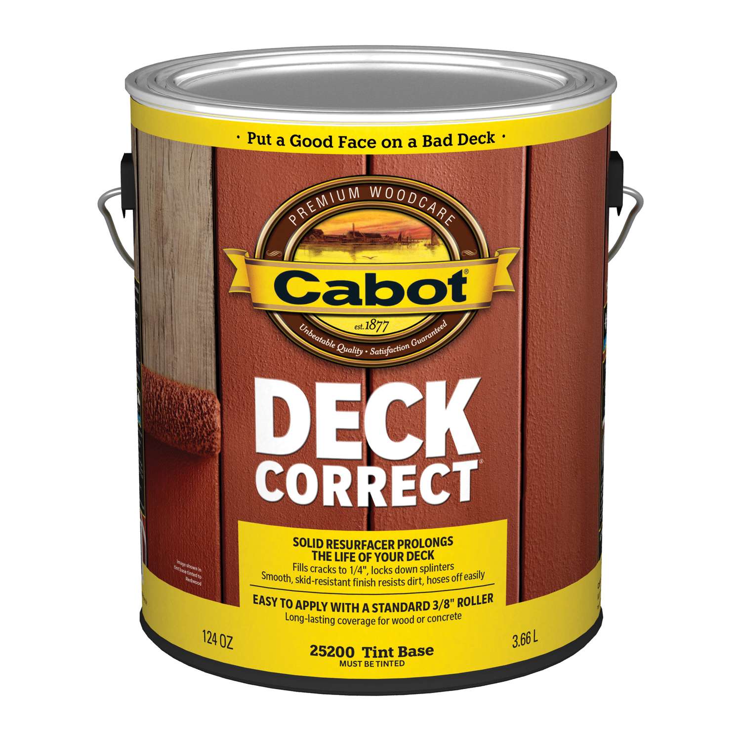 Cabot DeckCorrect Solid Tintable Tint Base WaterBased Latex Deck Stain