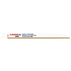 Lenox Gold 9 in. Bi-Metal Reciprocating Saw Blade 6 TPI 5 pk