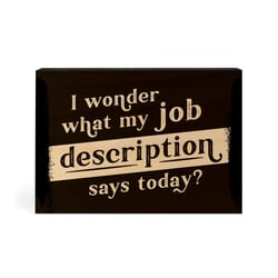 P Graham Dunn 4 in. H X 5 in. L Dark Brown Wood Job Description Word Block