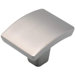 Hickory Hardware Rotterdam Contemporary Square Cabinet Knob 1 in. Satin Nickel 1 pk