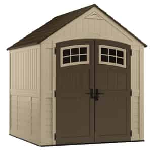 Suncast  Sutton  102.5 in. H x 88.5 in. W x 87 in. D Beige  Resin  Storage Shed 