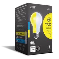 Feit A19 E26 (Medium) LED Bulb Yellow 60 Watt Equivalence 1 pk
