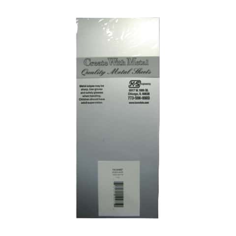 K&S 0.013 in. X 4 in. W X 10 in. L Tin Sheet Metal K&S 0.013 in. X 4 in. W X 10 in. L Tin Sheet Metal