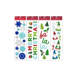 Impact Innovations Multicolored Christmas Window Clings 3 in.