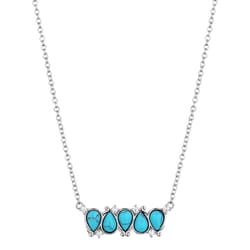 Montana Silversmiths Women's Blue Sands Silver/Turquoise Necklace One Size Fits Most