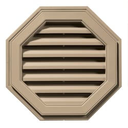 Builders Edge 20 in. W X 20 in. L Tan Copolymer Wall Louver