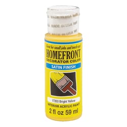 Homefront Decorator Color Satin Bright Yellow Hobby Paint 2 oz