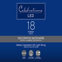 Celebrations LED Micro/5mm Clear/Warm White String Christmas Lights