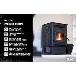 Cleveland Iron Works EPA Certified 2200 sq ft Wood Pellet Stove 60 lb. cap. Hopper