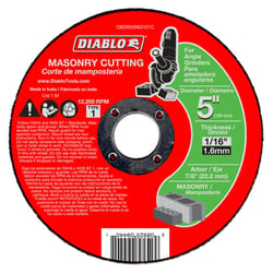Diablo 5 in. D X 7/8 in. Silicon Carbide Masonry Cut-Off Disc 1 pk
