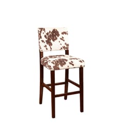 Linon Home Decor Brown Polyester Barstool 30 in.