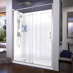 DreamLine Flex 76-3/4 in. H X 36 in. W X 60 in. L White Shower Backwalls Kit