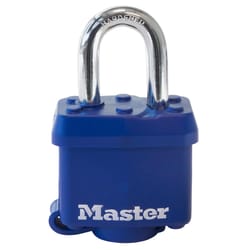 Master Lock 1-9/16 in. W Laminated Steel 4-Pin Cylinder Covered Padlock Keyed Alike