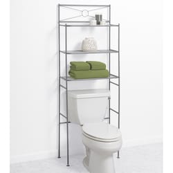 Zenna Home 64.6 in. H X 23.6 in. W X 10.37 in. L Satin Nickel Silver Space Saver