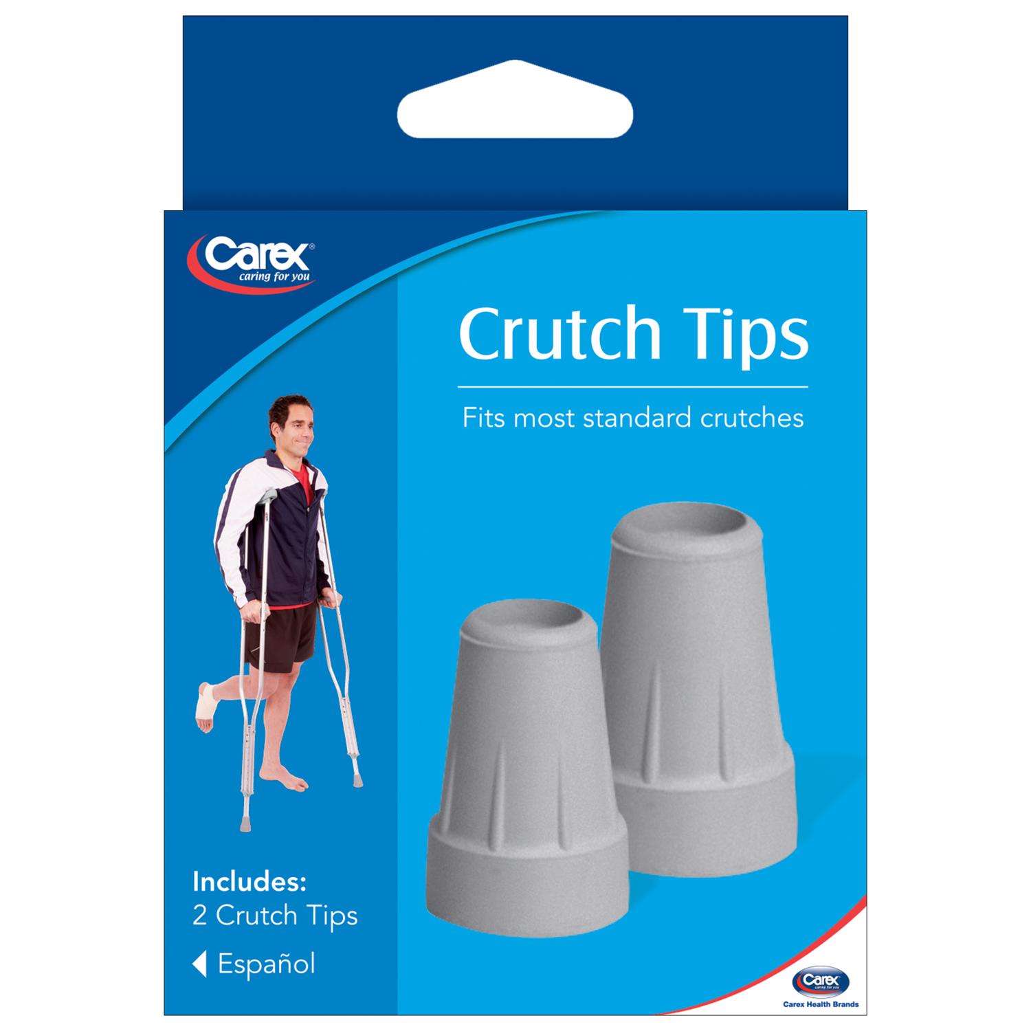 Carex Gray Crutch Tips Rubber/Stainless Steel Ace Hardware