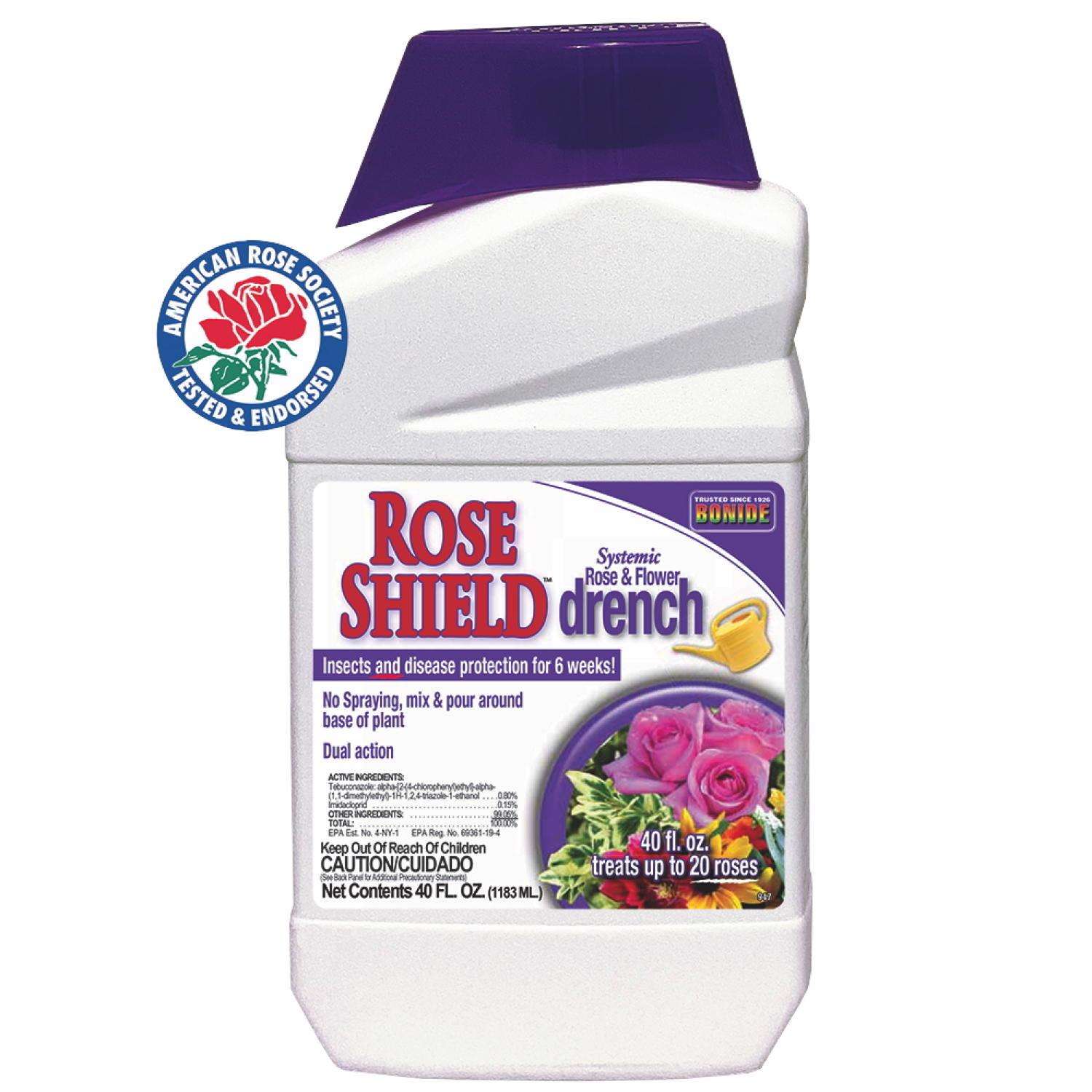 Bonide Rose Shield Systemic Insecticide and Disease Drench Liquid 40 oz ...