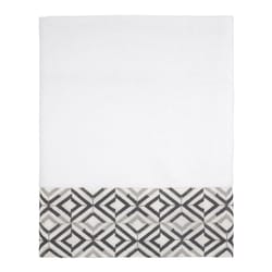 Avanti Linens Harlow  White Polyester Concentric Diamonds Bath Towel 1 pc
