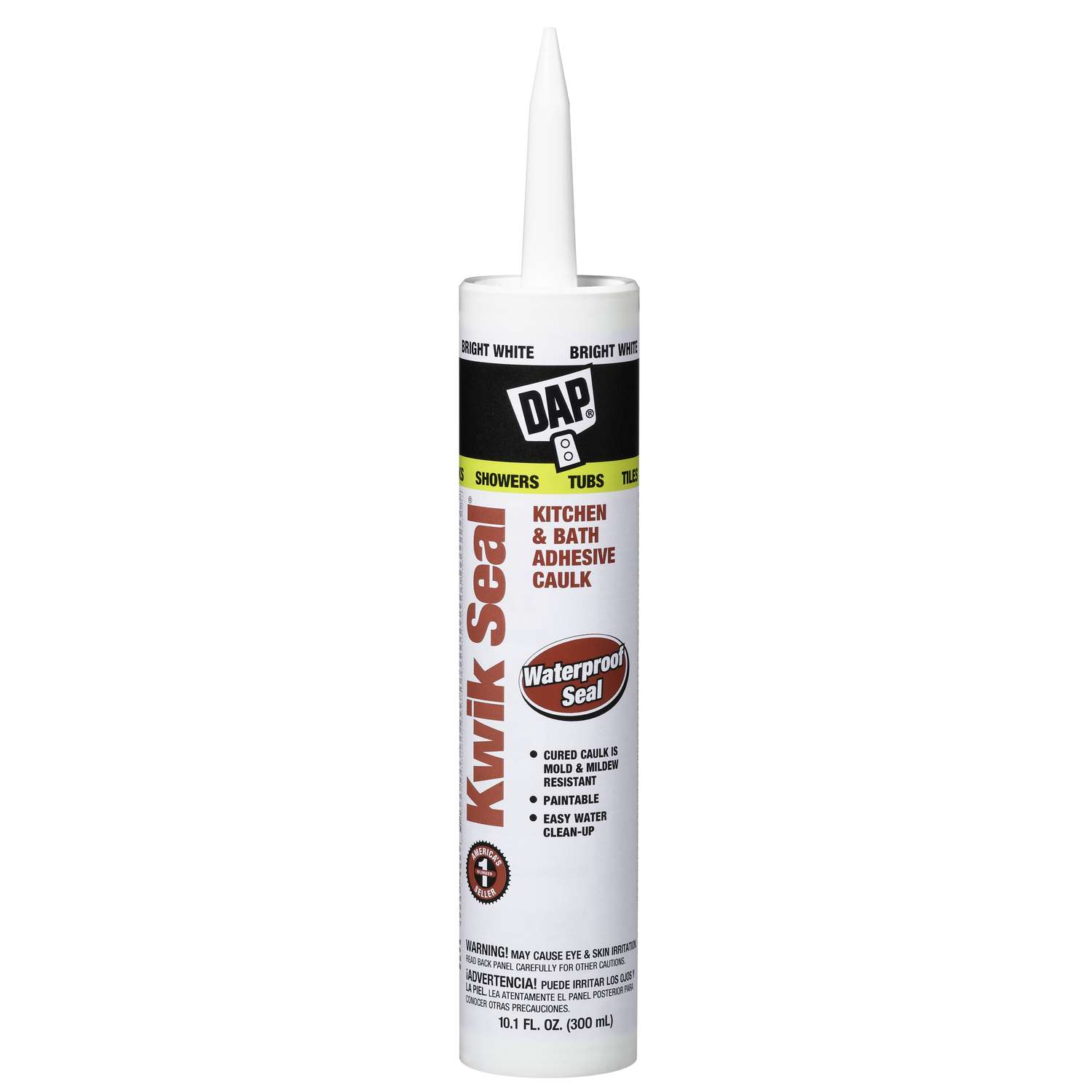 DAP Kwik Seal White Acrylic Latex Kitchen and Bath Adhesive Caulk 10.1 oz - Ace Hardware