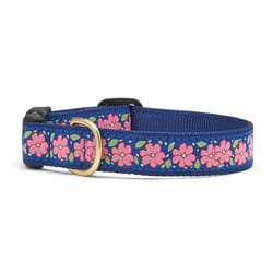 Up Country Blue Pink Garden Nylon Dog Collar X-Large