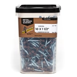 Big Timber Woodbinder No. 10 Sizes X 1-1/2 in. L Hex Hex Washer Head Sheet Metal Screws 5 lb 500 pk