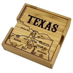 Totally Bamboo Brown Bamboo Coaster Set