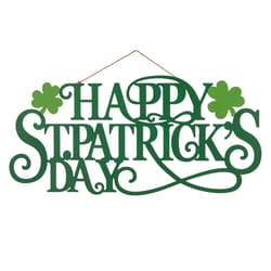 Glitzhome Happy St Patrick's Day Wall Decor Iron 1 pc