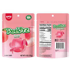 Peelerz Peach Gummi Candy 6 oz