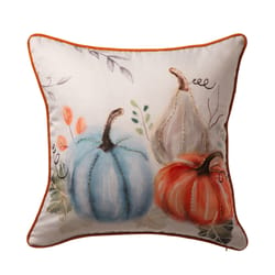 Glitzhome 0.5 in. Pumpkin Pillow Cover Fall Decor