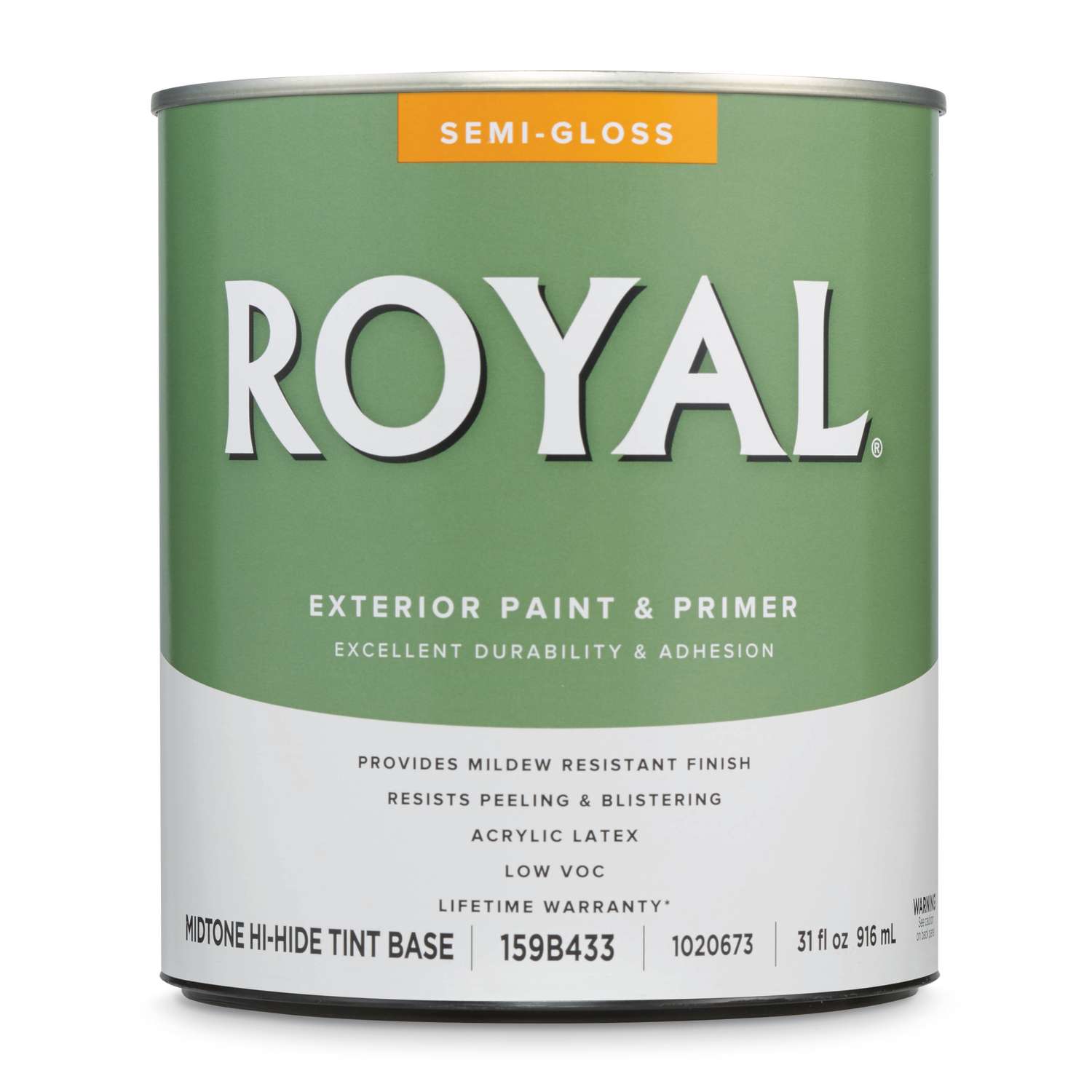 Royal SemiGloss MidTone Base Acrylic Latex Paint + Primer Outdoor 1 qt. Ace Hardware
