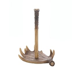 Accent Plus 12.75 in. H X 9.5 in. L Brown Poly Resin Antler Papper Towel Holder