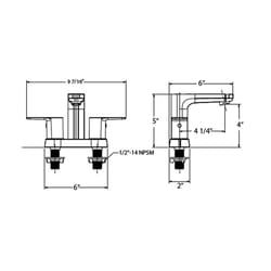 Huntington Brass Sevaun Satin Brass Contemporary Centerset Bathroom Sink Faucet 4 in.