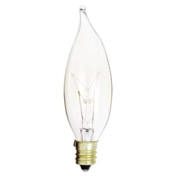 Satco 15 W CA9 Decorative Incandescent Bulb E12 (Candelabra) Soft White 1 pk