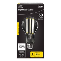 Feit A21 E26 (Medium) Filament LED Bulb Bright White 150 Watt Equivalence 1 pk